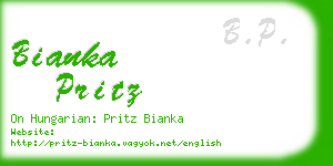 bianka pritz business card